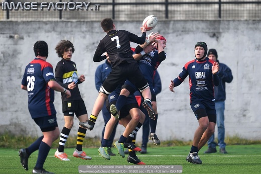 2020-02-09 Amatori Union Rugby Milano U16-Rugby Rovato 41